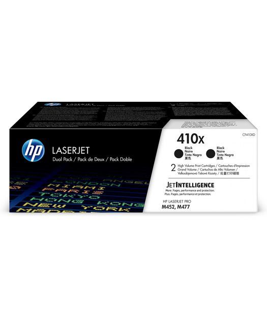 HP CF410XD 2'li paket Yüksek Kapasiteli Black Toner Kartuş (410X)