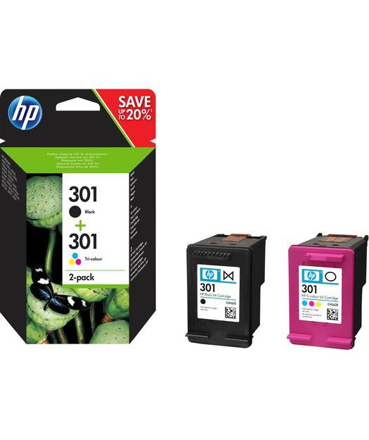 HP N9J72AE BK/CMY Mürekkep Kartuş 2'li Paket (301)