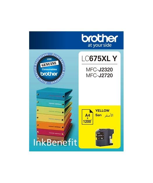 Brother LC-675 XLY Sarı 1200 Syf Mürekkep Kartuş