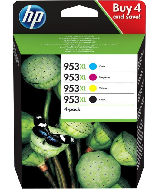 HP 3HZ52AE CMY BK 4'lü Mürekkep Kartul (953XL)