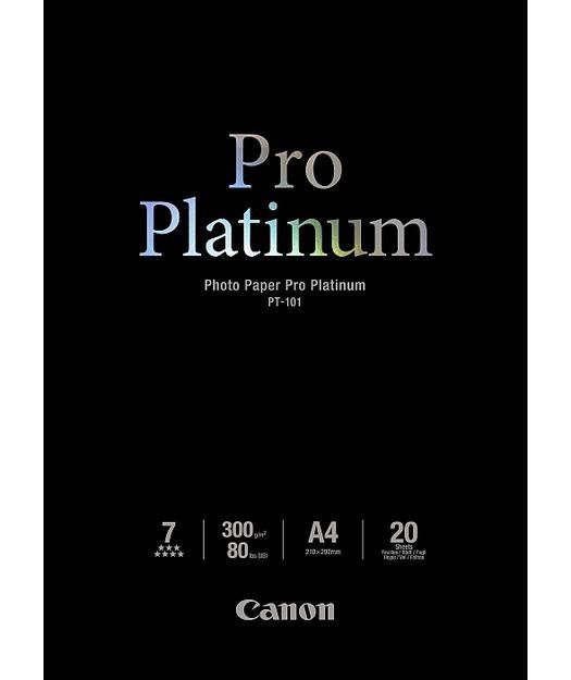 Canon PT-101 Pro Platinum Photo Paper A4 - 20 Sheets 2768B016