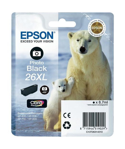 EPSON Singlepack Photo Black 26XL Claria Premium