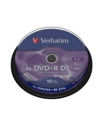 Verbatim 43666 DVD+R 10 Spindle Double Layer Matt Silver 8x 8.5GB