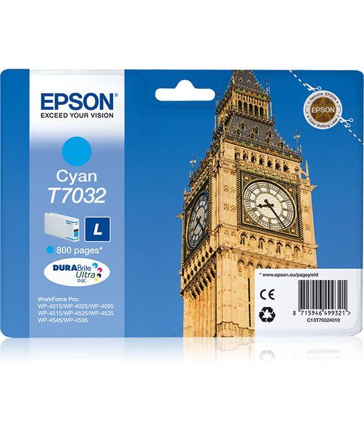 Epson T703240 Mürekkep Kartuş (L) Cyan