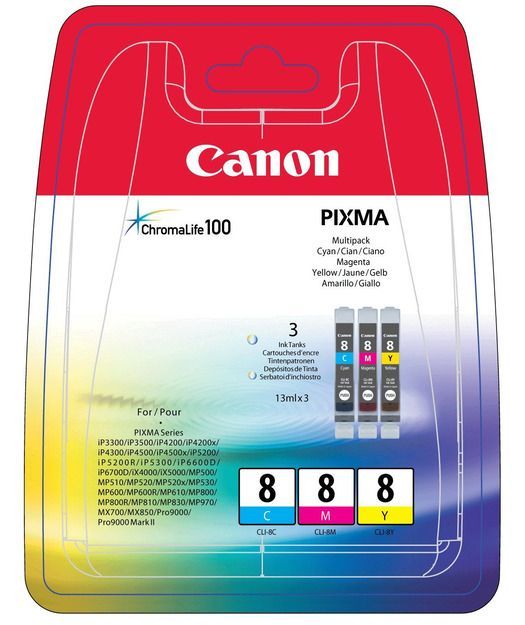 Canon CLI-8 CMY Mürekkep K. M.P 0621B029