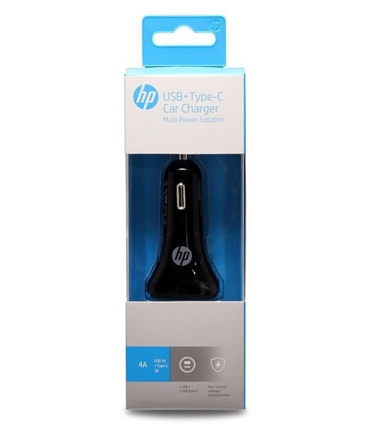 HP USB+Type-C Car Charger Multi Power BL